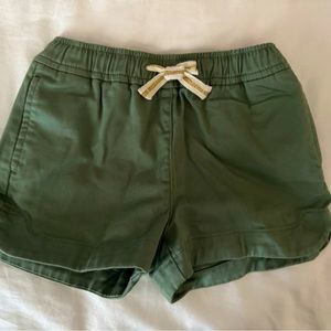 Girls green pull on shorts